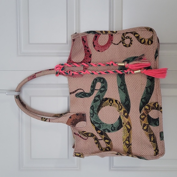 Vince Camuto Multicolor Snake Print Tote - Picture 2 of 6